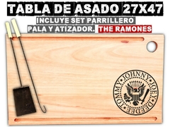 The Ramones tabla de asado con grabado laser regalos de cumpleaños parrilla asador madera - comprar online