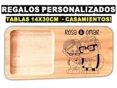 Tablas personalizadas con grabado laser wedding asado picadas - comprar online