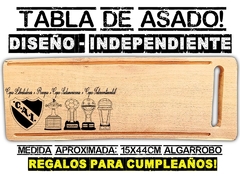 INDEPENDIENTE AVELLANEDA TABLA DE ASADO GRABADO LASER REGALOS DE CUMPLEAÑOS en internet