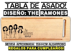 THE RAMONES TABLON DE ASADO CON GRABADO LASER 15X44CM REGALOS DE CUMPLEAÑOS - PICATABLAS GRABADO LASER