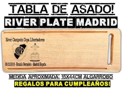 RIVER PLATE MADRID TABLA DE ASADO GRABADO LASER REGALOS DE CUMPLEAÑOS en internet