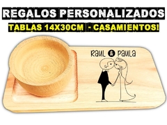 Tabllas para casamientos con grabado laser curado y envoltorio - comprar online
