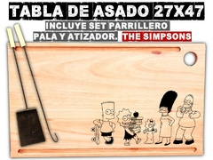 The Simpsons tabla de asado grabado laser regalos de cumpleaños madera asado parrilla amigos en internet