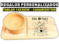 Tablas personalizadas con grabado laser para casamientos regalos originales en internet