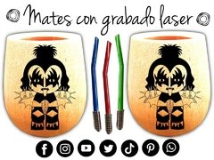 KISS MATE CON GRABADO LASER REGALOS DE CUMPLEAÑOS