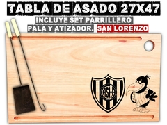 San Lorenzo de Almagro tabla de asado con grabado laser regalos de cumpleaños asado parrilla futbol