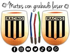 Imagen de RACING CLUB AVELLANEDA MATE CON GRABADO LASER REGALOS ORIGINALES