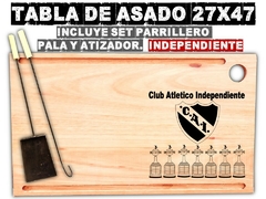 Independiente tabla de asado grabado laser regalos de cumpleaños asado parrilla futbol argentino - comprar online