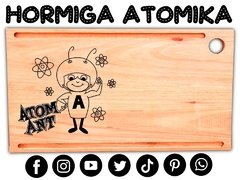 HORMIGA ATOMIKA TABLON DE ASADO CON GRABADO LASER 27X47 - comprar online