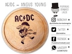 PLATO DE ASADO REDONDO CON GRABADO LASER: AC/DC - comprar online