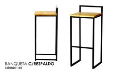 Banqueta Cuadrada con Respaldo