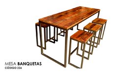 Mesa con 6 banquetas - comprar online