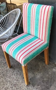 Silla Vestida Recta a Rayas - Deco Todo Vuelve