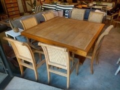 Mesa cuadrada con pata bocha - comprar online
