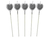 Imagen de Velas Metalicas Para Pastel de Corazón 12pz
