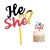 Cake Topper He or She Gender Reveal