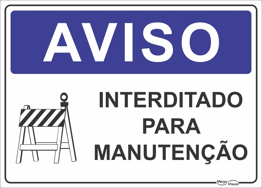 Aviso Interditado Para Manutenção Av001 5787