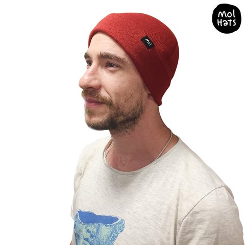 Imagen de Gorro de Lana (Beanie) Liso tipo Rocky Doble Largo