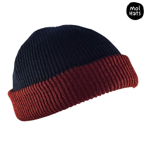 Gorro de Lana (Beanie) Corto Nº2 REVERSIBLE