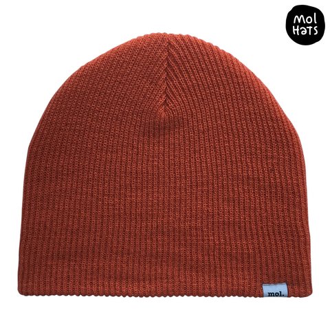 Gorro de Lana (Beanie) Liso Grueso Doble Medio Nº3