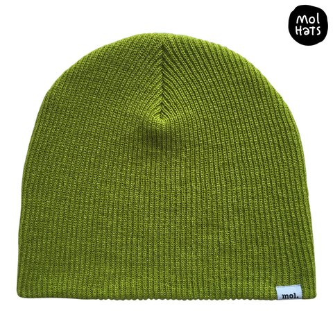 Gorro de Lana (Beanie) Liso Grueso Doble Medio Nº3