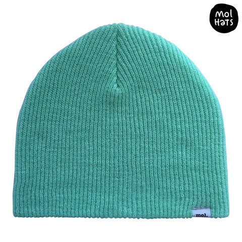 Gorro de Lana (Beanie) Liso Grueso Doble Medio Nº3