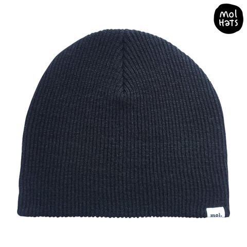 Gorro de Lana (Beanie) Liso Grueso Doble Medio Nº3