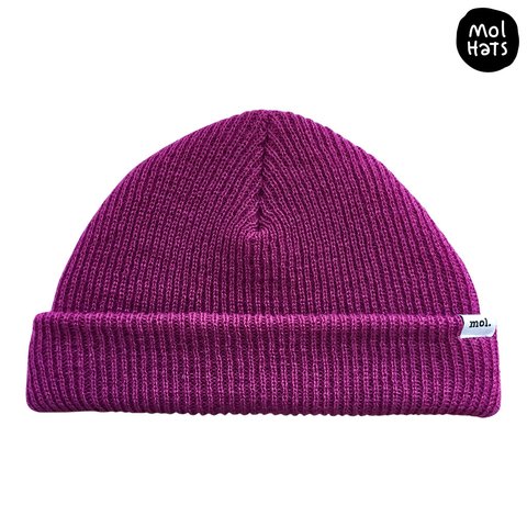 Gorro de Lana (Beanie) Liso Grueso Doble Medio Nº3