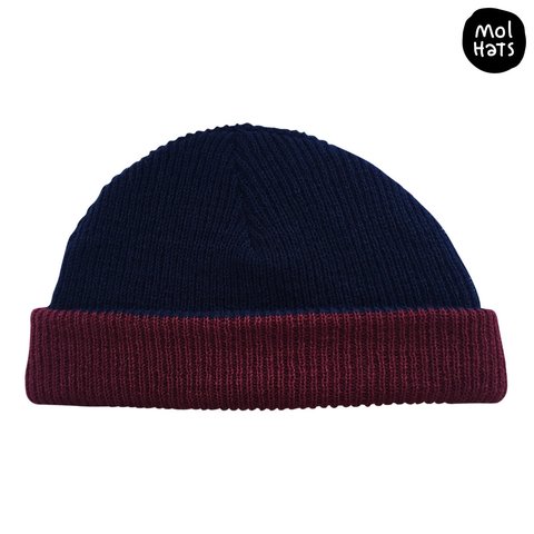 Gorro de Lana (Beanie) Corto Nº2 REVERSIBLE