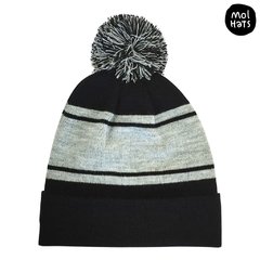 Imagen de Gorro de Lana (Beanie) Franja con Pompón