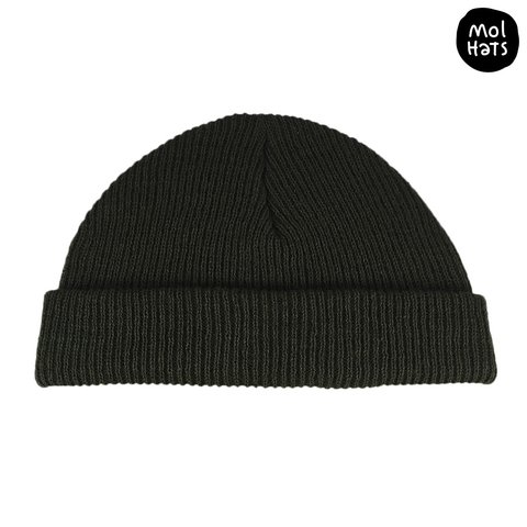 Gorro de Lana (Beanie) Liso Grueso Doble Medio Nº3