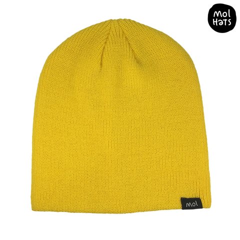 Gorro de Lana (Beanie) Liso Grueso Doble Largo Nº4