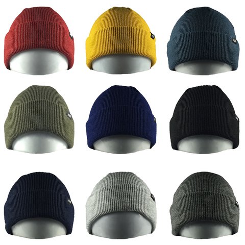 Gorro de Lana (Beanie) Liso Grueso Doble Largo Nº4
