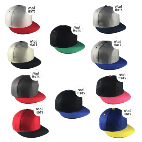 Gorra Snapback Combinadas 2 Colores (5 paneles)