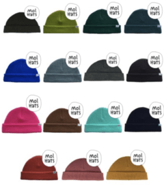 Gorro de Lana (Beanie) Liso Grueso Doble Medio Nº3