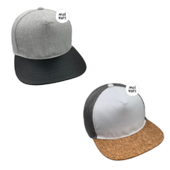 Gorra Snapback Visera Cuerina Texturada/ Snap Trucker Visera Corcho