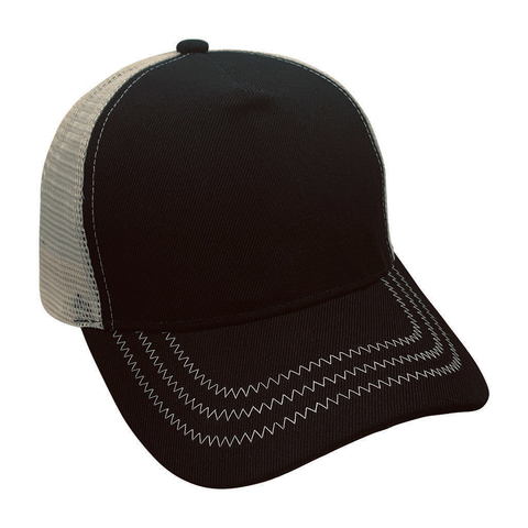 Gorra Trucker con Frente de Tela