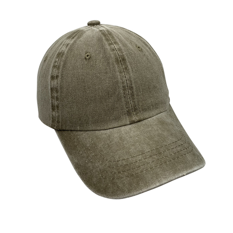 Gorra Clásica de Denim Lavado (tipo Gastado) 1 Color Pleno