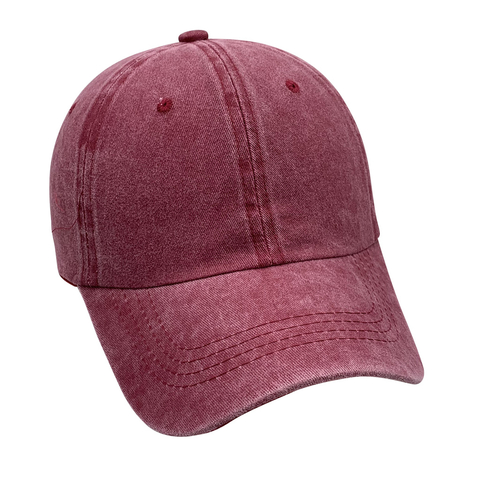 Gorra Clásica de Denim Lavado (tipo Gastado) 1 Color Pleno