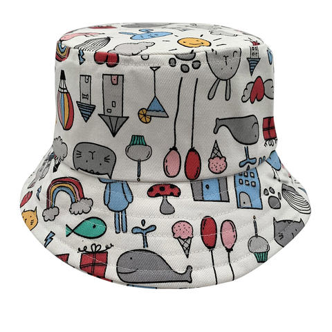 Sombrero tipo Piluso Estampado para niños y bebés 100% Algodón