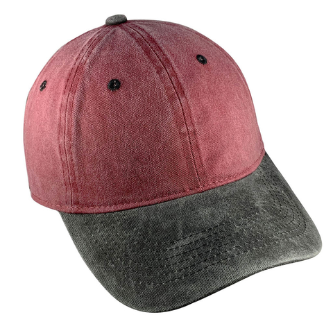Gorra Clásica de Denim Lavado (tipo Gastado) 2 Colores Combinados