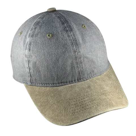 Gorra Clásica de Denim Lavado (tipo Gastado) 2 Colores Combinados