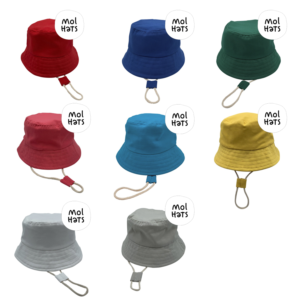 Sombrero tipo Piluso / Bucket / Pescador 100% Algodón para bebés y niños