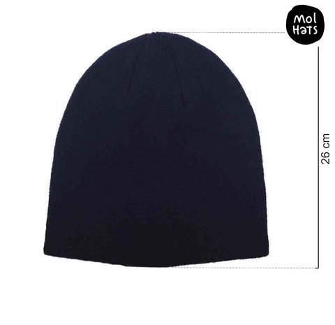 Gorro de Lana (Beanie) Liso Grueso Doble Largo Nº4