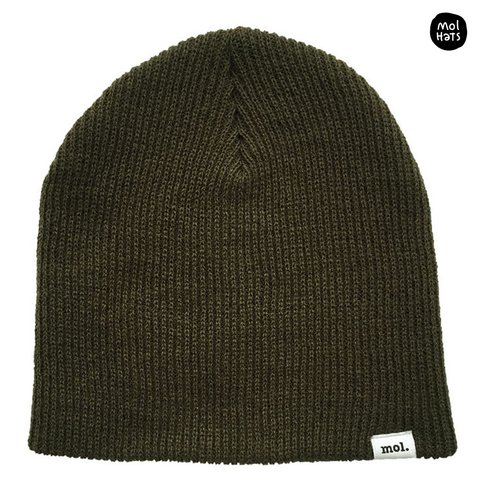 Gorro de Lana (Beanie) Liso Grueso Doble Medio Nº3