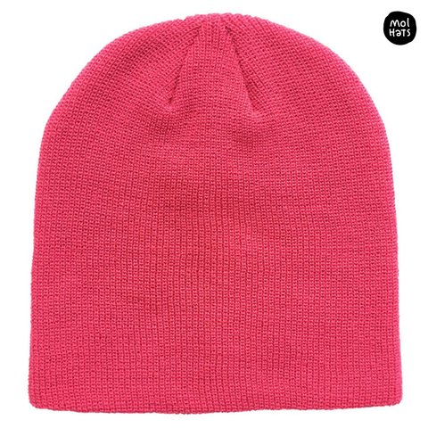 Gorro de Lana (Beanie) Liso Grueso Doble Largo Nº4
