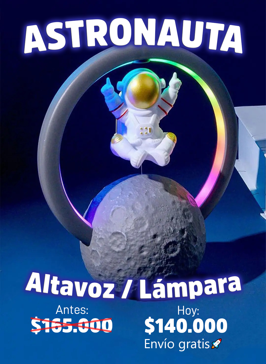 Astronauta Proyector modelo 1 - Lámpara Luna