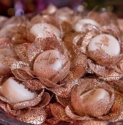 Fabric Flower Wrapper for Sweets Bloomed Camellia (30 pieces) - Celebrity Forminhas de Doces Para Casamento