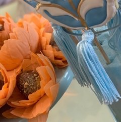 Fabric Wrappers for Wedding Sweets Lotus Flower (30 pieces) - Celebrity Forminhas de Doces Para Casamento