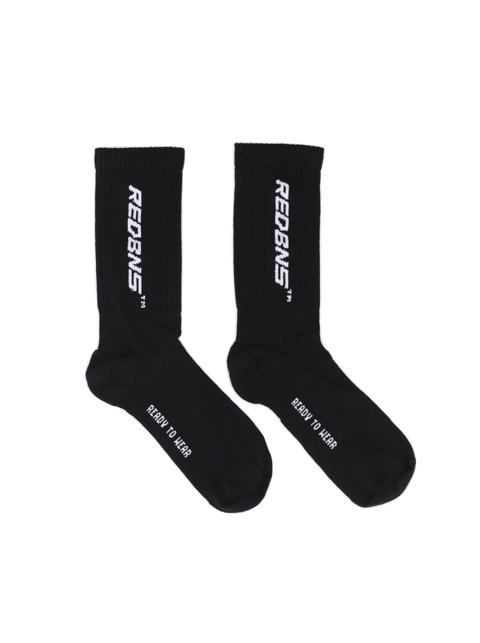 WHITE LOGO STYLE SOCK